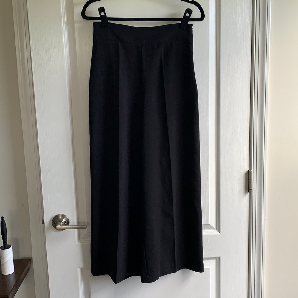 Zara High Waisted Ankle Length Flare Pleated Pants